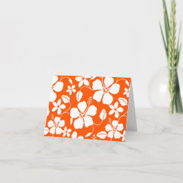 Hawaiiansk hula (Hibiskus) orange Tack Kort