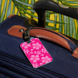 Hawaiiansk Hula (Hibiskus) Rosa Guava Bagagebricka