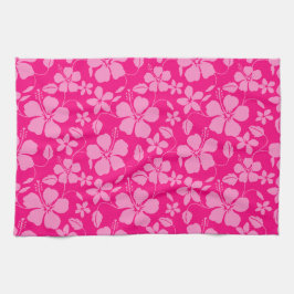 Hawaiiansk Hula (Hibiskus) Rosa Guava Kökshandduk