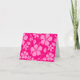 Hawaiiansk Hula (Hibiskus) Rosa Guava Tack Kort