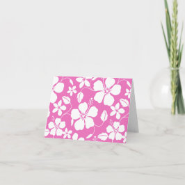 Hawaiiansk hula (Hibiskus) rosa Tack Kort