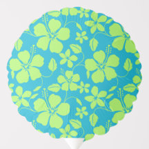 Hawaiiansk Hula (Hibiskus) Teal Lime