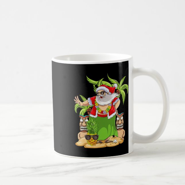 Hawaiiansk jul Mele Kalikimaka Hula-dans Tomte Kaffemugg (Höger)