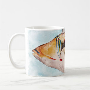 Hawaiiansk kungsfisk, vattenfärg kaffemugg