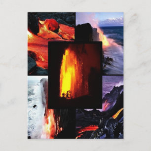 Hawaiiansk Lava vulkan Vykort