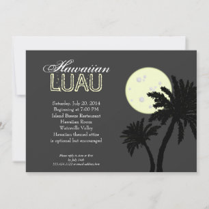 Hawaiiansk Luau-inbjudan för kvällen Inbjudningar