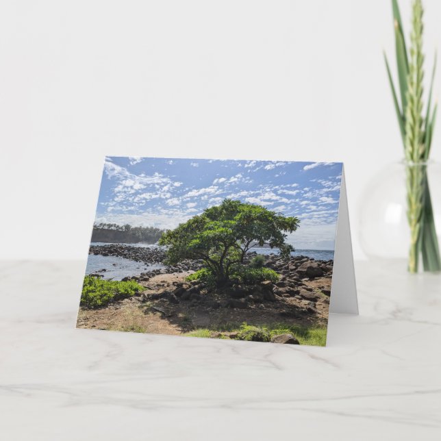 Hawaiiansk naturlandskapsfotografering tack kort (Framsida)
