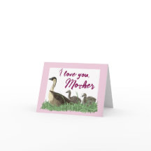 Hawaiiansk Nene-Gås Familj Mors Dag