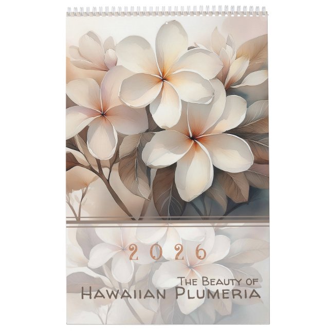Hawaiiansk Plumerias Skönhet  Kalender (Omslag)