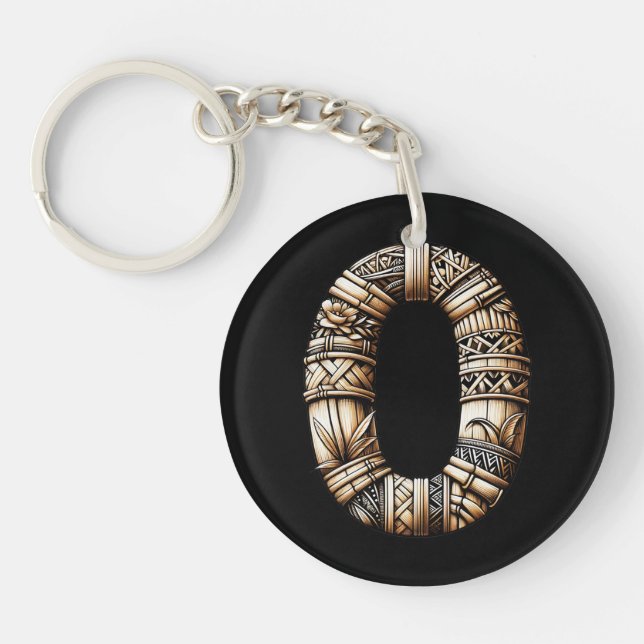 Hawaiiansk polynesiskt Aloha-brev O anpassad initi (Framsidan)