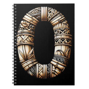 Hawaiiansk polynesiskt Aloha-brev O anpassad initi Anteckningsbok