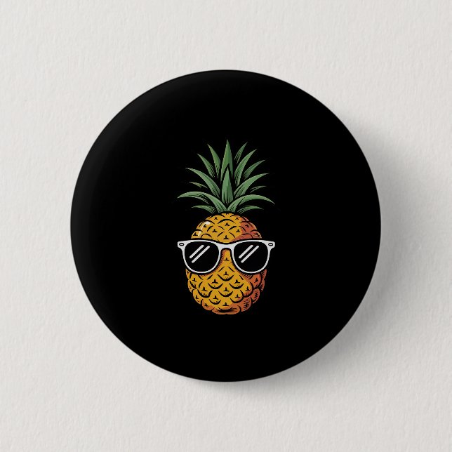 Hawaiiansk semester Aloha-fest Beach Cool Ananas  Knapp (Framsida)