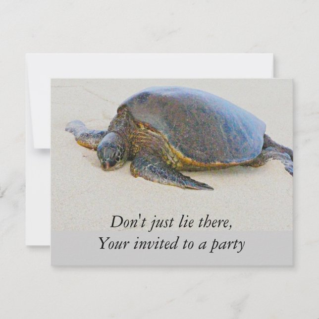 Hawaiiansk sköldpaddsinbjudan inbjudningar (Framsida)