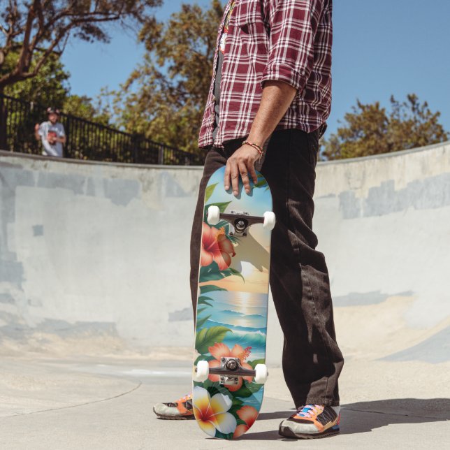Hawaiiansk solnedgång mini skateboard bräda 18,5 cm (Utomhus 2)