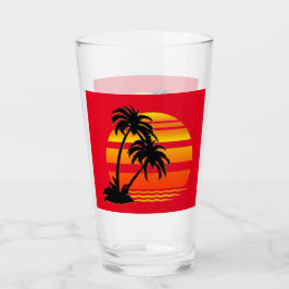 Hawaiiansk solnedgångsglas glaskopp