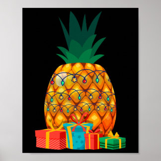 Hawaiiansk sommar tropisk frukt pineapple jul poster