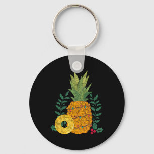 Hawaiiansk sommarfrukt Ananas Tropisk jul Nyckelring