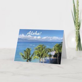 Hawaiiansk strand, Ocean och Handflatan Helgkort