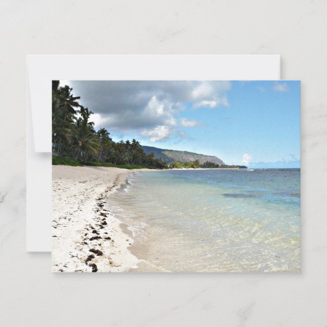 Hawaiiansk strandinbjudan inbjudningar (Framsida)