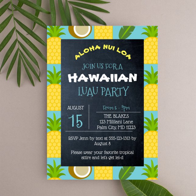 Hawaiiansk tropisk Luau-fest Inbjudningar (Skapare uppladdad)