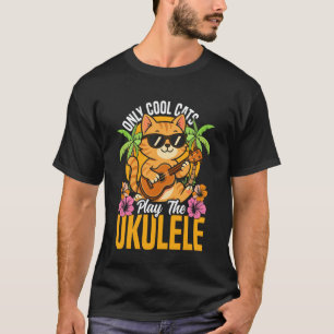 Hawaiiansk Ukulele Uke Katt Endast Coola Katter Sp T Shirt