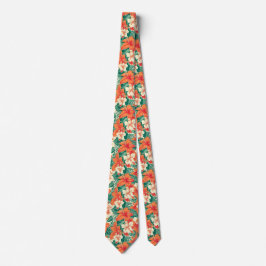 Hawaiiansk vibb tropiska blommor blad mönster 2 slips