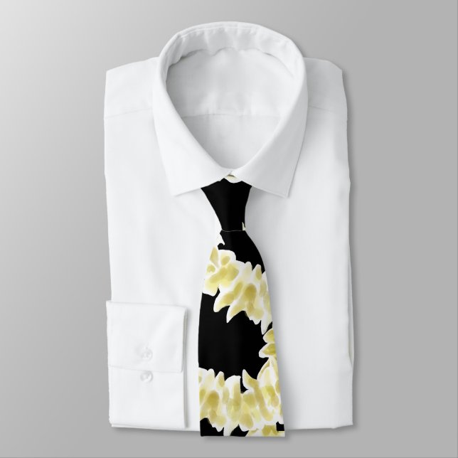 Hawaiiansk vit Plumeria Lei elegant blomster Slips (Bunden)