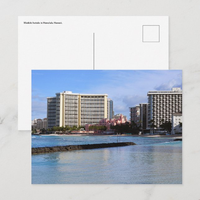 Hawaiiansk vykort (Fram/baksida)