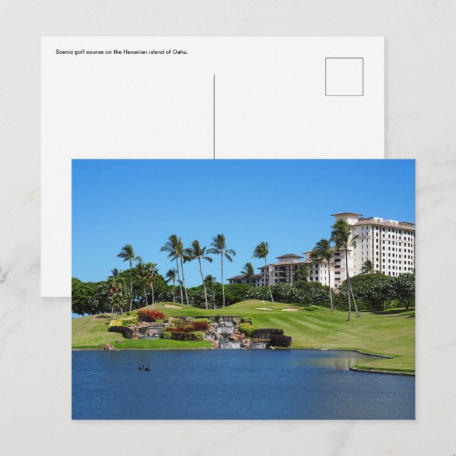 Hawaiiansk vykort (Fram/baksida)