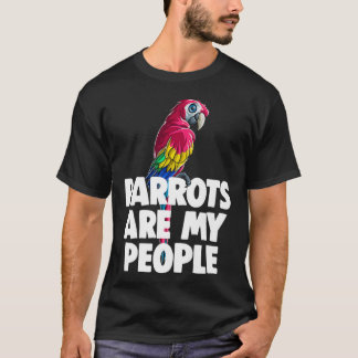 Hawaiianska Aloha Parrots är mitt folk tropiskt T Shirt