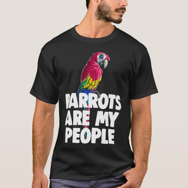 Hawaiianska Aloha Parrots är mitt folk tropiskt T Shirt (Framsida)