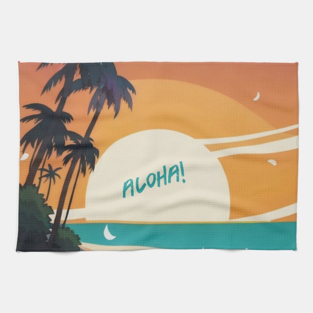 Hawaiianska/Aloha/Tropical/strand Kökshandduk (Horisontell)