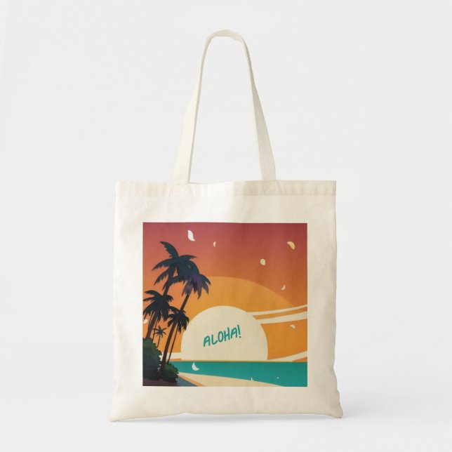 Hawaiianska/Aloha/Tropical/strand Tygkasse (Framsidan)