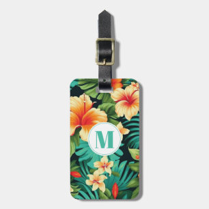 Hawaiianska blommor bagagetikett bagagebricka