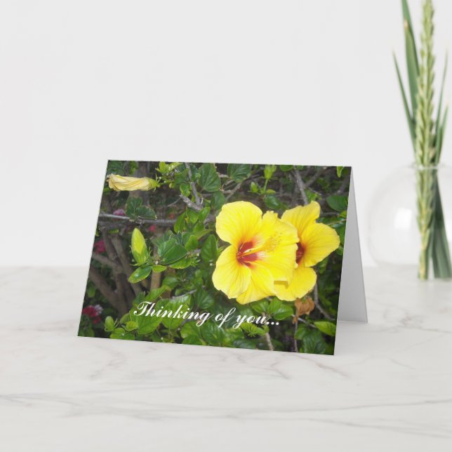 Hawaiianska blommor kort (Framsida)