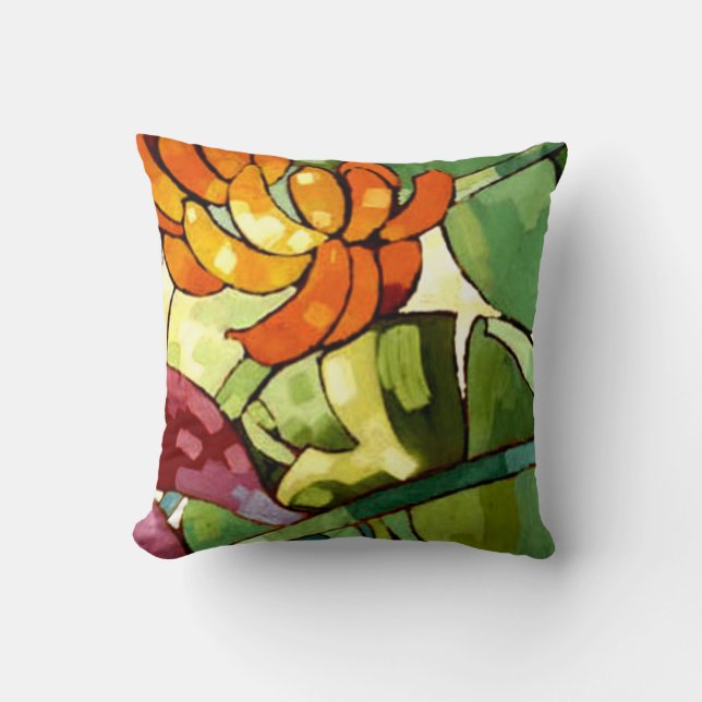 Hawaiianska blommor kudde (Framsida)