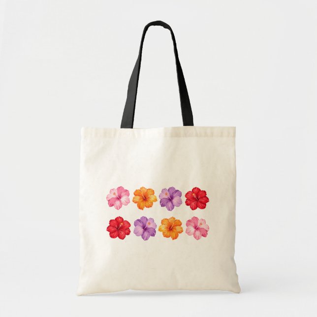 Hawaiianska blommor Totebag Tygkasse (Framsidan)