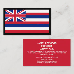 Hawaiianska Flagga, Hawaiis Flagga Visitkort
