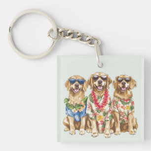 Hawaiianska Golden Retriever Hundar Blomsterkrans