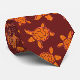 Hawaiianska havssköldpaddan Burgundy och Orange Br Slips