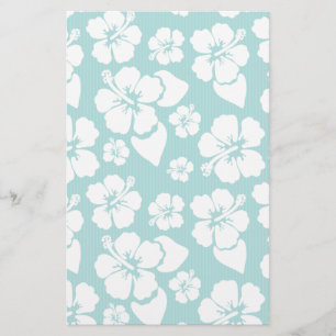 Hawaiianska Hibiscus Flower Mönster Brevpapper