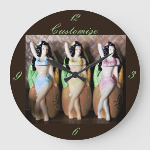 Hawaiianska Hula Dancers Thunder_Cove Stor Klocka