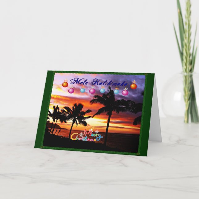 Hawaiianska julkort helgkort (Framsida)