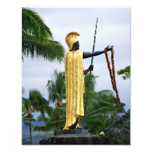 Hawaiianska kungen Kamehameha-statyn, Sidovy Fototryck