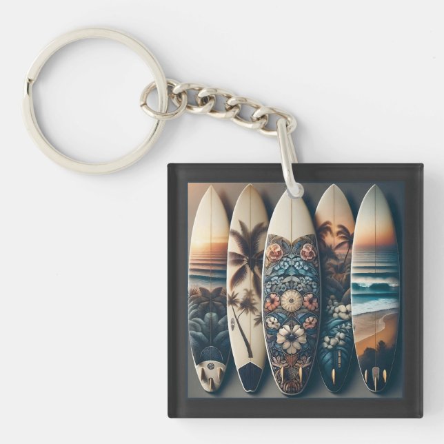 Hawaiianska målade surfboard (Framsidan)