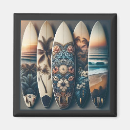 Hawaiianska målade surfboard magnet