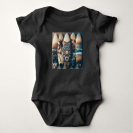 Hawaiianska målade surfboard t shirt