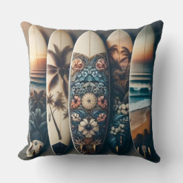 Hawaiianska Målade Surfbrädor Kudde