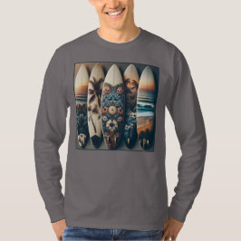 Hawaiianska målade surfbrädor t shirt
