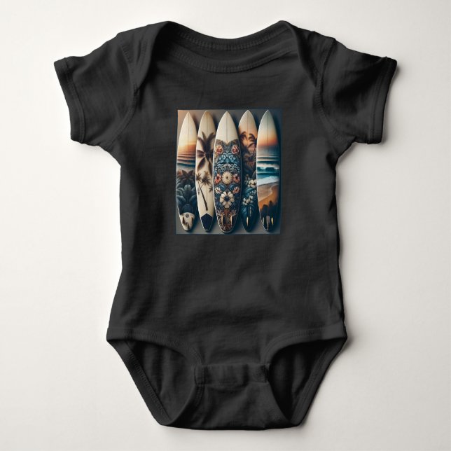 Hawaiianska Målade Surfbrädor T Shirt (Framsida)